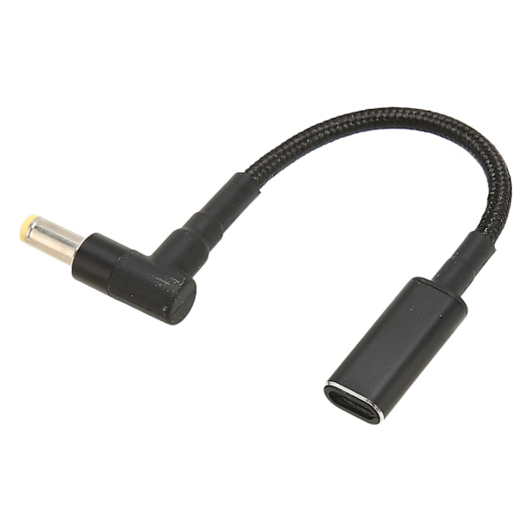 USB-C til DC 5,5x2,5 mm adapter Nylon strikket 100W dobbel chip sikker USB-C hunn til hann adapter for bærbar PC