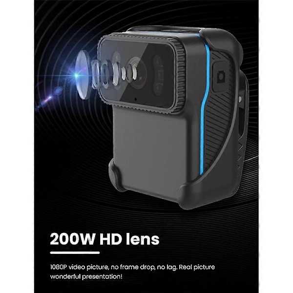 CS02 1080P HD Bærbar Kropps Action Kamera WiFi DV Videokamera Loop Opptak Støtte TF Kort Nattsyn Cam MP4 Video