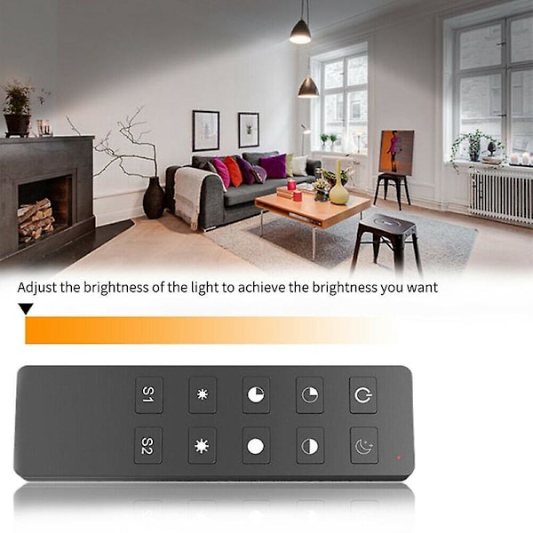 LED Dimmerbryter 2.4G Trådløs RF Fjernkontroll Demmbar Trykkbryter Smart Wifi Dimmer for LED Pære Lys Lampe