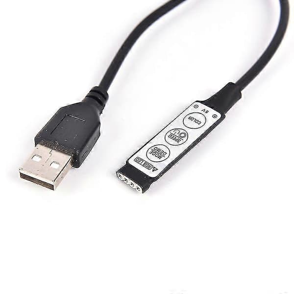 5V USB LED RGB 3-knapps 4-pin fjärrkontroll för LED-strip