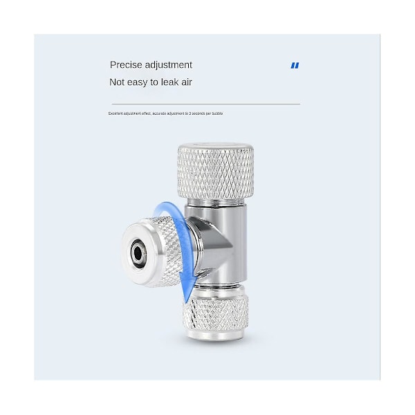 Trykkreduseringsventil for fiskekar CO2-renser Dobbelthode DIY Regulator CO2-system Karbondioksid Fi