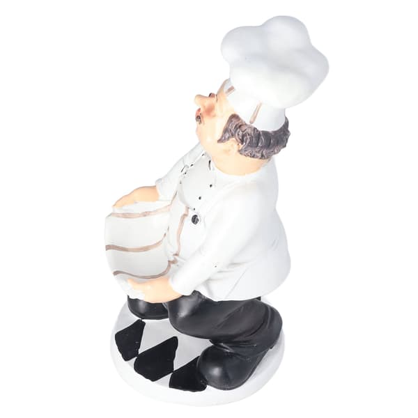 Chef Figurine Rustic Country Style Decorative Statue for Restaurant, Cafe, Kitchen Counter