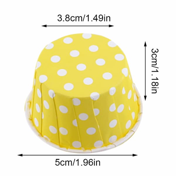 Gule festbryllupspapir muffins kake cupcake-former - 100 stk