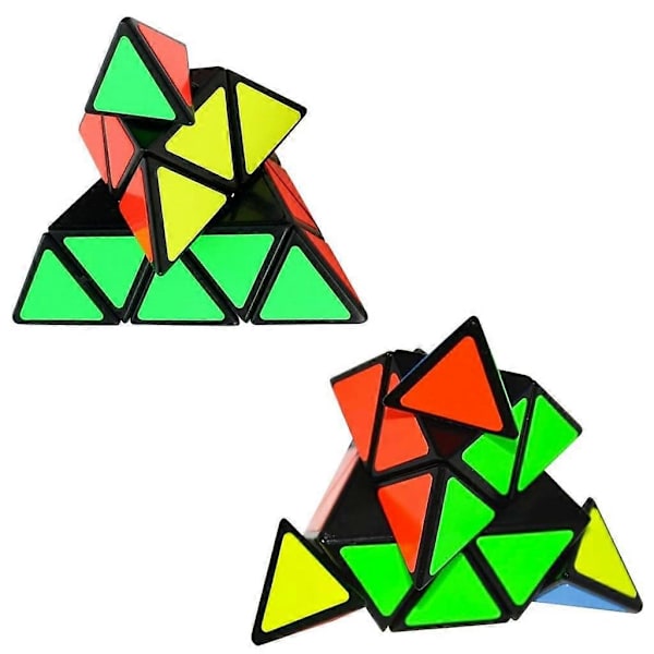 Pyramid Rubik's Cube, 3X3X3 Pyramid Special Competition Ultra Fast Edition; Super Durable Smooth Sticker With Bright Colors - Easy To Rotate