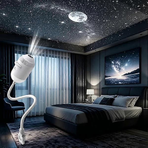 12-i-1 USB HD Galaxy Star Projection Lamp Night LED Atmosphere Light Plug & Play Star Projector LED Night Light