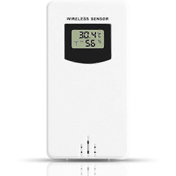 Weather Station Accessories, Wireless Sensor Probe Temperature Monitor Outdoor Replacement Sensor,Neutral White Cisea