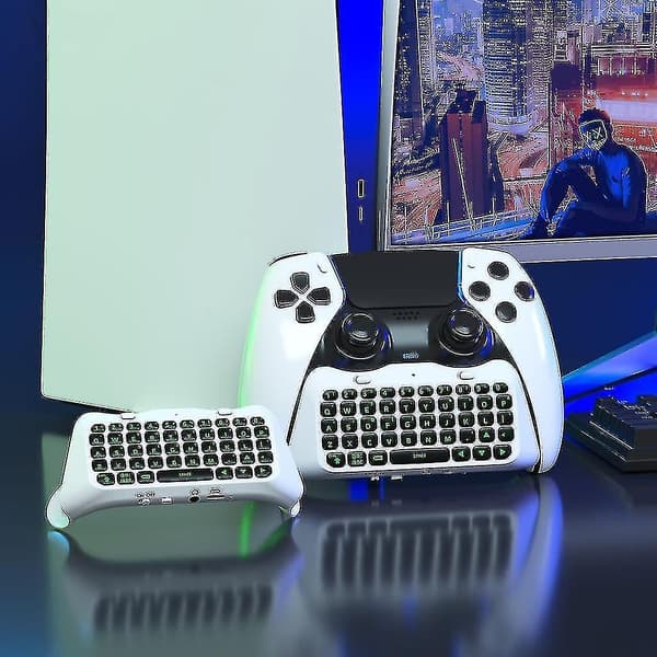 Chatpad Tastatur til PS5 Edge Controller Bluetooth-kompatibel Tastatur Baggrundsbelyst