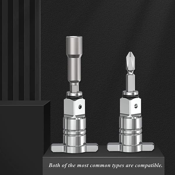 2 stk. Kompatibel Slagdriver Anvil Samling i Borhovedhus, 1/2'' Kvadratisk Drev til 1/4'' Hex Hun Socket Adapter,