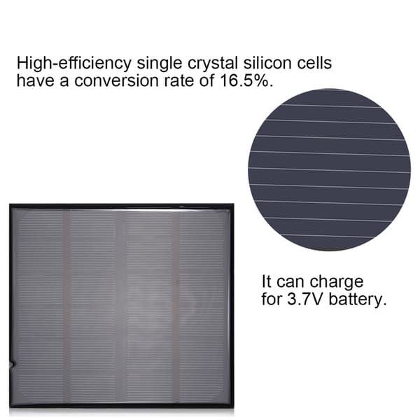 6V 2W Mini bærbar polykrystallinsk solcellepanel Smart strøm for batterilader utendørs