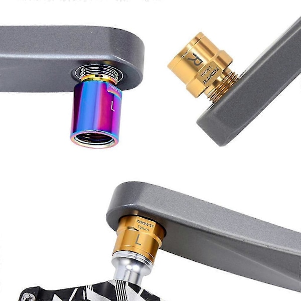 16mm/20mm Polkimen jatkajat, Cr-Mo akselivälikappaleet polven suojaukseen - MTB/Maantie