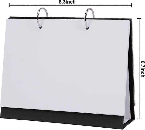 DIY Skrivbordskalender Kraftpapper Veckokalender Blankt Papper Lösblad Målning Graffiti Landskapsformat