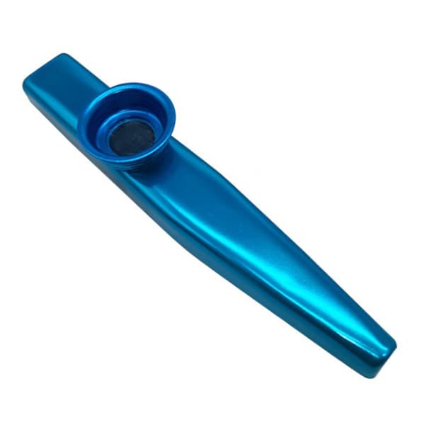 Metall Kazoo Visselpipa Flöjt Ackompanjemang Munspel Membran Blåsinstrument Blå