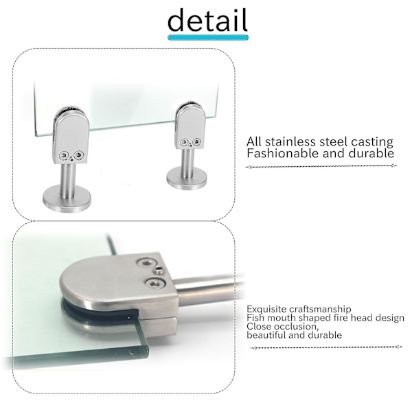 4 kpl lasipidikettä 304 lasiteline säädettävä lasiklipsi 8mm lasihyllypidike lasipaneelin pidike