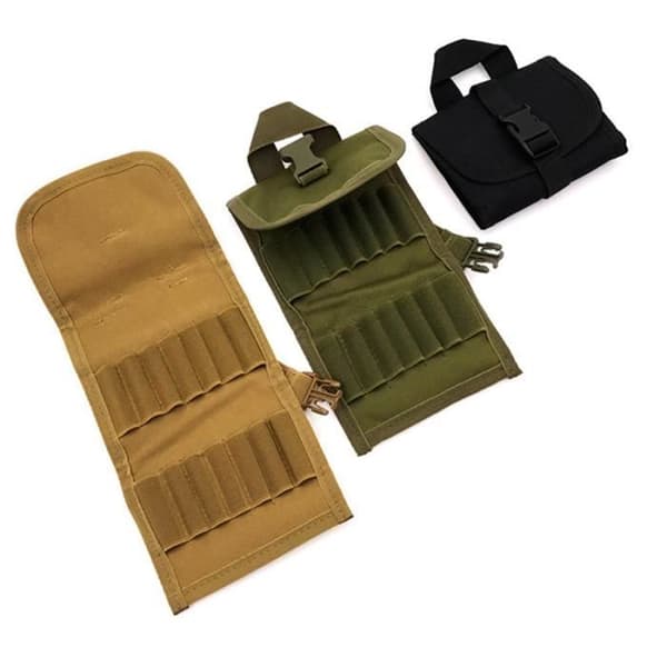 10 runder solbruning - Sammenfoldelig taktisk pose til 14 runder ammunition, Ammunitionsbæretaske P