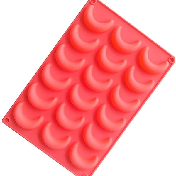 Cake Mould Tool Cake Moulds Moon Shape Silicone Mold Cake Decorating Mold(1pc, Red)