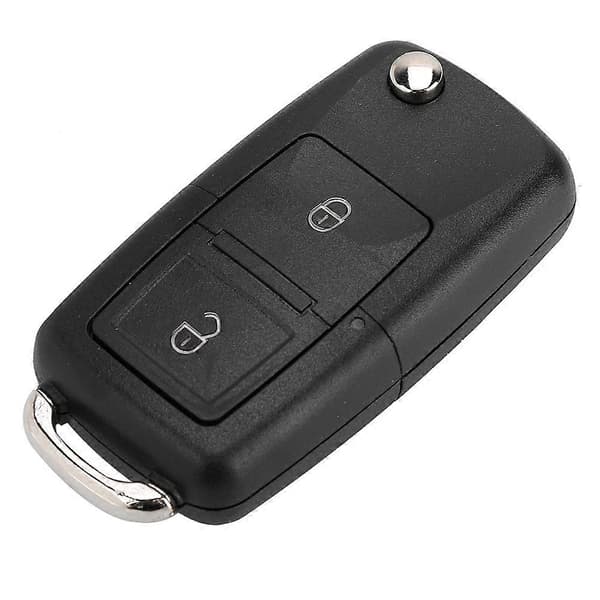 Fällbart 2-knapps fjärrkontrollnyckelskal Passar Bora Golf SEAT Toledo Skoda Alhambra