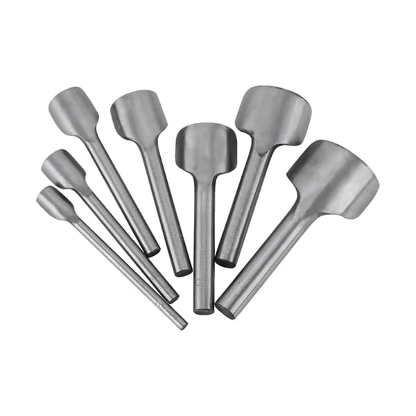 7 Pcs Leather Craft Half-Round Punch Set, Belt End Cutter Tool for Home DIY Sewing, 10-40mm