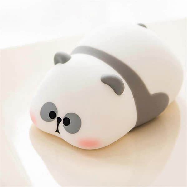 Panda Natlampe, Panda Dyr Lampe Squishy Lampe, 3 Niveauer Dæmpbar Silikone Touch Natlampe til