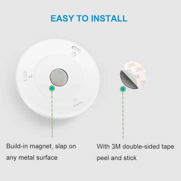 LED Sensorlys 6-pak - Batteridrevet Bevægelsessensorlys (Hvid)