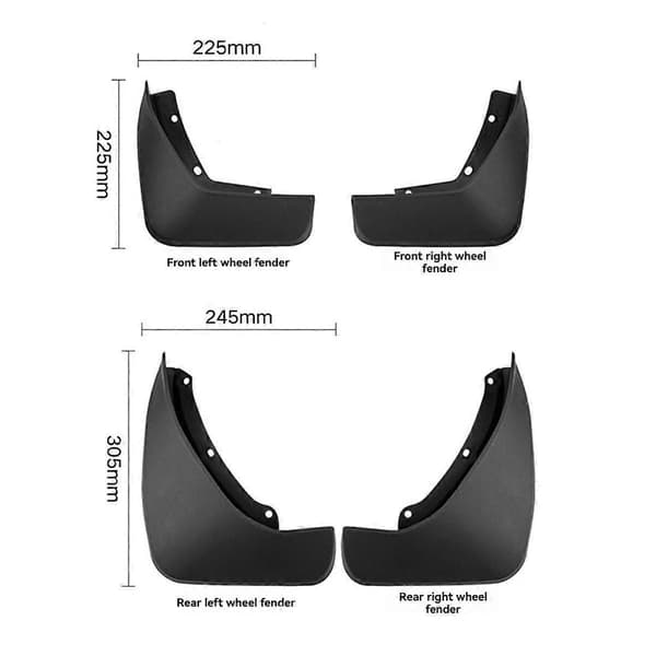 4 stk. Bil For+Bag Hjulklapper Beskyttelse til XC90 2015-2023 Stænklapper Mudguards