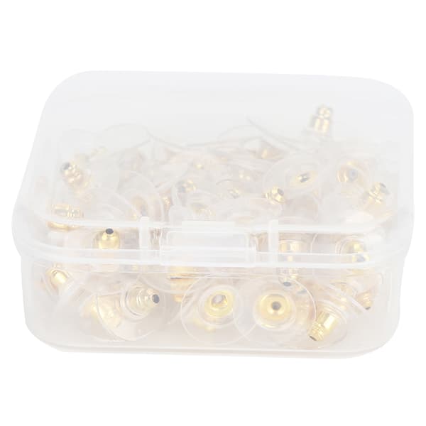 100 pcs Earring Backs Replacement Stoppers Clutches for Piercing Jewelry Making Kit in Box