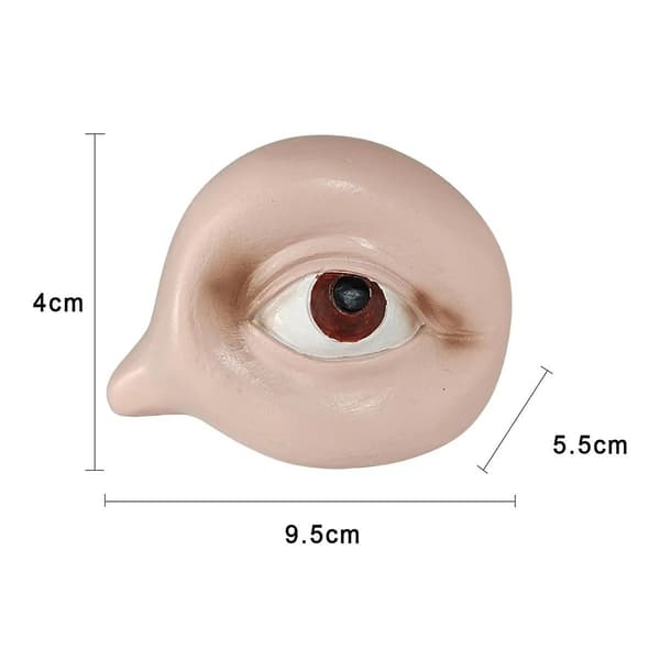 All Seeing Fruit Resin Staty med Simulering med Ögon Skulptur Skrivbordsdekor Hem-E