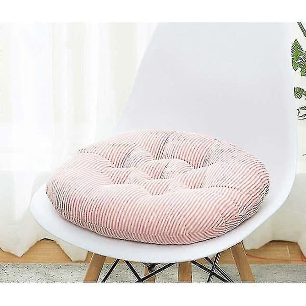 Polstrede runde stolputer for hage-, spisestue- og kontorstol, 40 cm, rosa
