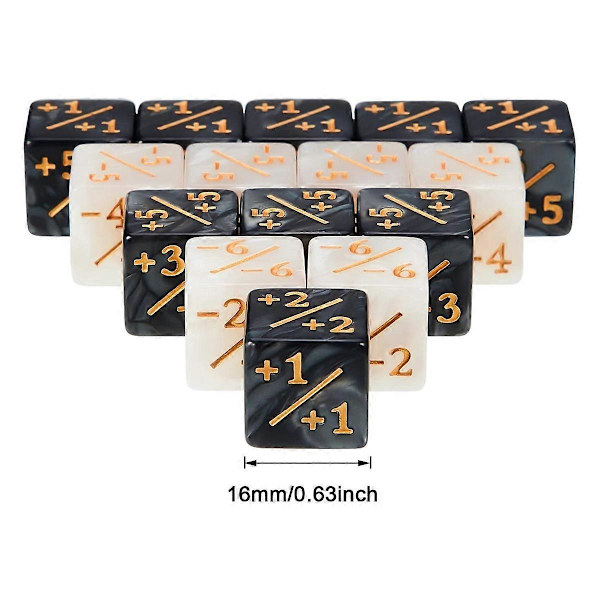 24 Terninger Tellere Token Terninger Lojalitet Terninger Marmor D6 Terninger Kvadrat Kompatibel med ,,Kortspill