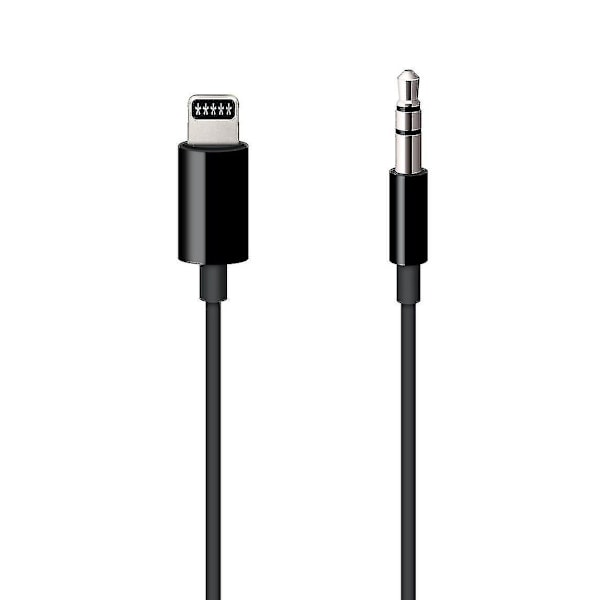 Lightning til 3,5 mm lydkabel til Apple (1,2 m) - sort