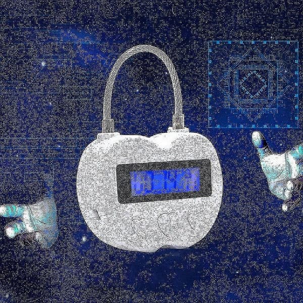 Smart Time Lock LCD-skärm Tidslås Multifunktionell Elektronisk Timer, Vattentät USB Uppladdningsbar Temporär Timer Hänglås
