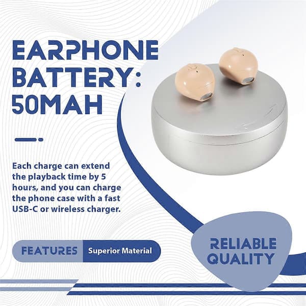 Mini X21S Bluetooth 5.0 Trådløse Ørepropper med Trådløs Opladningsetui Mini Bluetooth Øretelefoner