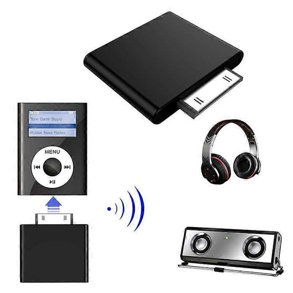 30-pin Bluetooth-lydsender for iPod Classic, iPod Nano, Touch trådløs stereolydadapter Bl