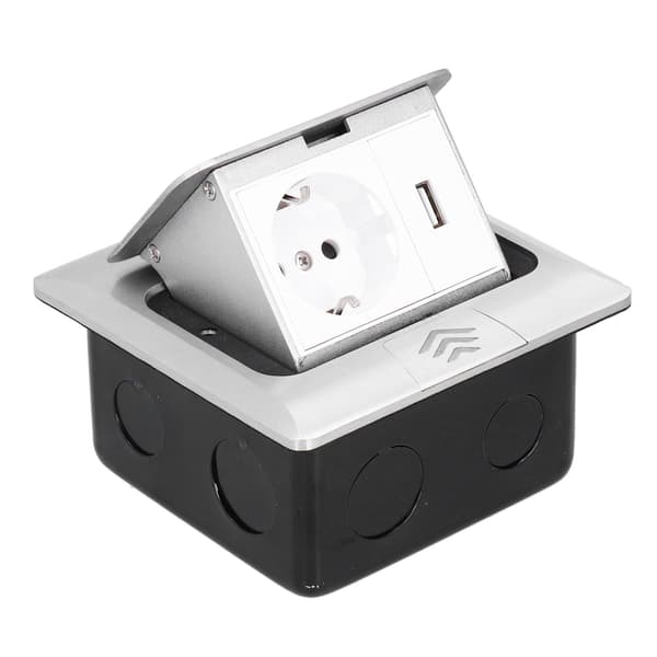 Floor Socket Embedded Pop Up Socket Box EU Standard USB Power Accessory 250V 16A Slow Pop Up