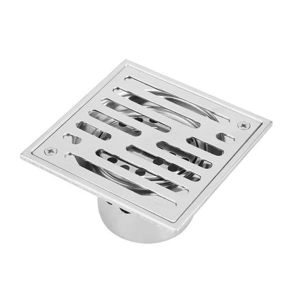 Firkantet gulvafløb i rustfrit stål, lugtfrit, bruseafløb, stor kaliber (110*110mm)