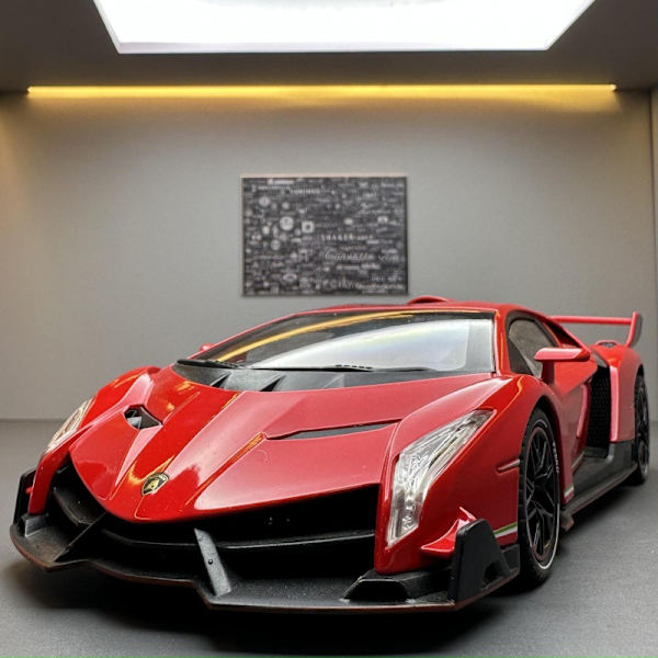 1:24 legering bilmodel Lamborghini legetøjsbil lyd- og lysmodel ornamenter