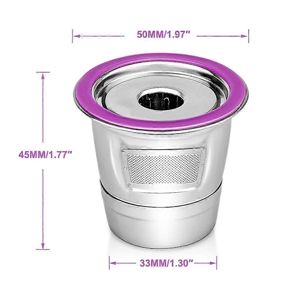 Gjenbrukbare K-kopper, Gjenbrukbare kaffekapsler, Påfyllbare K-kopper for kaffemaskin 2.0 og 1.0