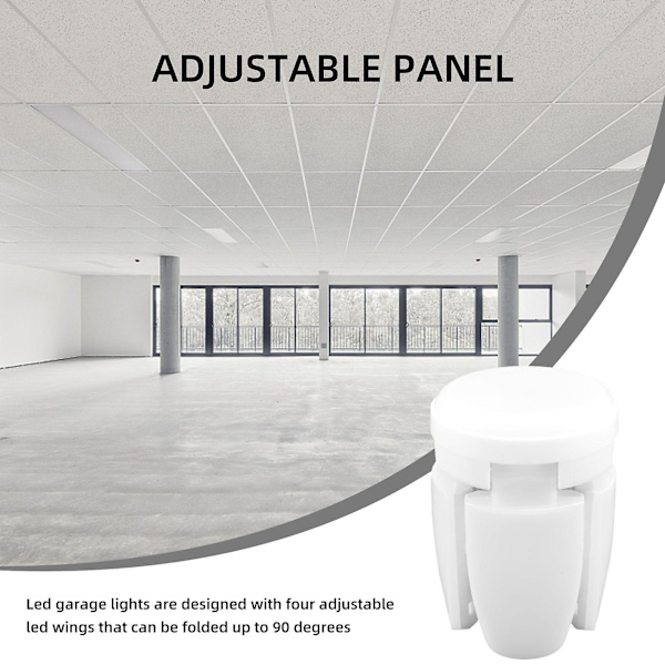 1 st E27 LED-lampa LED-lampa 28W LED-lampa AC 85-265V Fällbar fläktblad Ljus belysning för vardagsrum Garage ljus