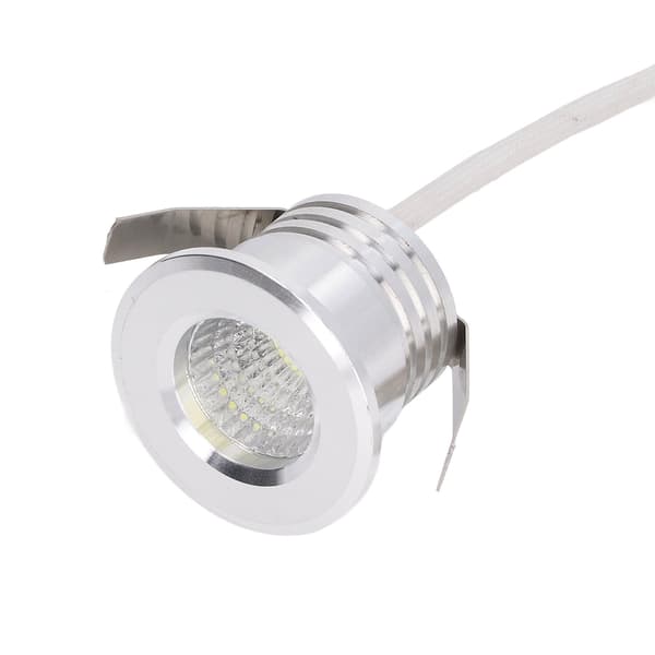 Mini LED Recessed Spotlight 3W COB Ceiling Light, Silver Housing, Stable Heat Sink, AC85-265V, Cool White 6000K