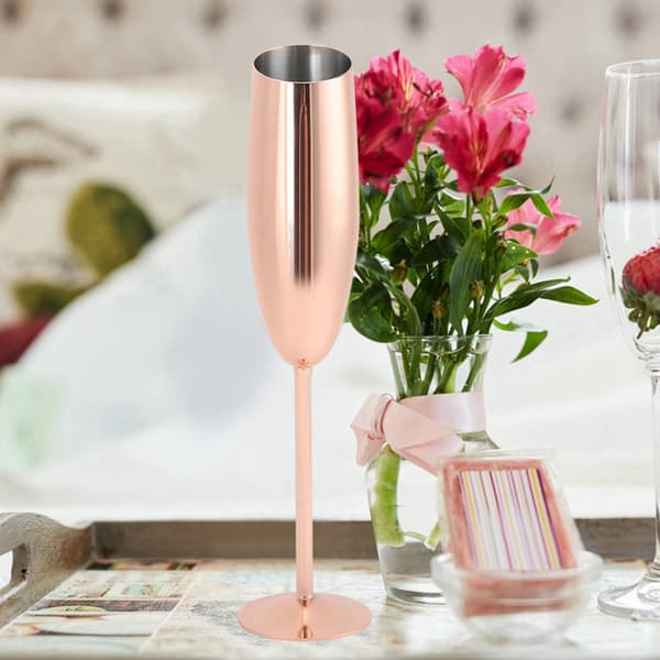 304 Rustfrit Stål Rødvinsglas Cocktail Champagneglas Bæger Bartilbehør Rosaguld