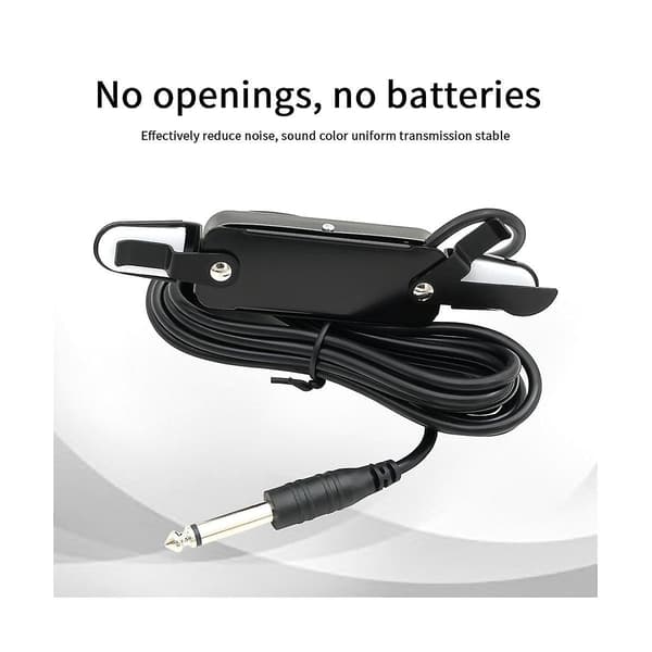 P-102 12-Hulls Akustisk Gitar Lydhull Pickup Magnetisk Transduser Gitardeler & Tilbehør Svart