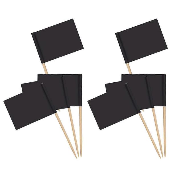 Tandpetarflaggor Matflaggor Julfester Dekoration Blank Design Vit 200-pack