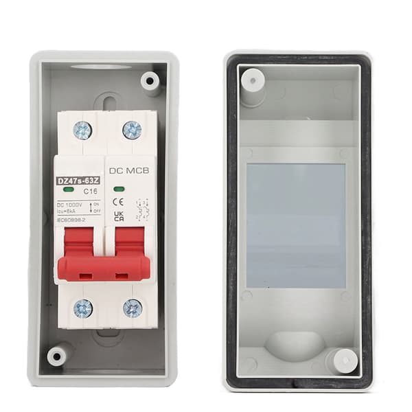 DC Circuit Breaker IP65 Waterproof DC Disconnector for Solar Systems 2P 1000V 16A