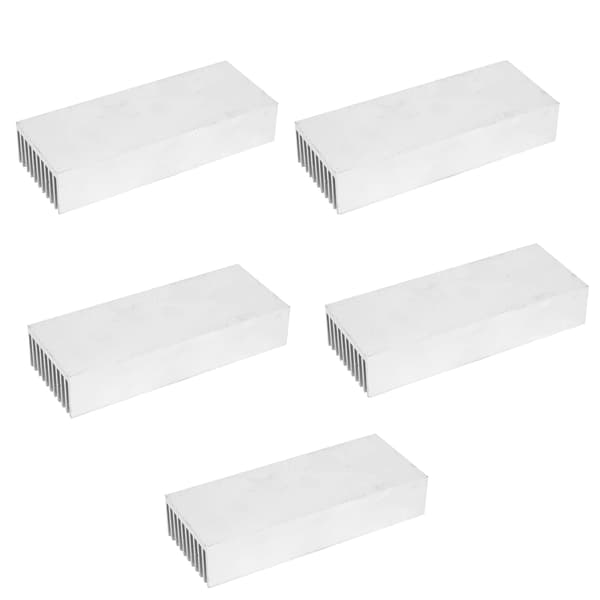 5 stk. aluminium kjøleribbe for CPU PCB-kort kjøledeler 40 x 20 x 100 mm
