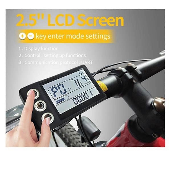 24V 36V 48V 60V Vandtæt LCD Display S866 Controller Panel Dashboard Elcykel Display til El