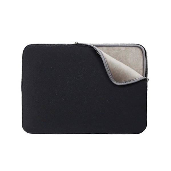 15,6 tommer Laptop Sleeve Taske Blødt Fluffy For Lynlås Cover Polstret Bæretaske Kompatibel med 15,6\" Notebook Computer Ultrabook, Sort