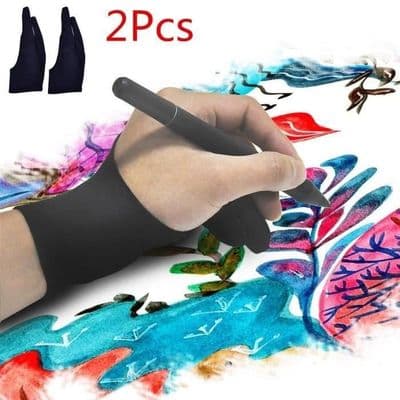 stk Lycra Kunstnerhandsker, To-fingrede Tegnehandsker, Grafisk Design Handsker til Studerende, Kunst, Pen, Tablet Pad