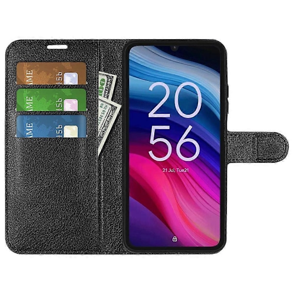 Til TCL 505 Etui Litchi Tekstur Stødsikkert Læder Wallet Telefon Cover