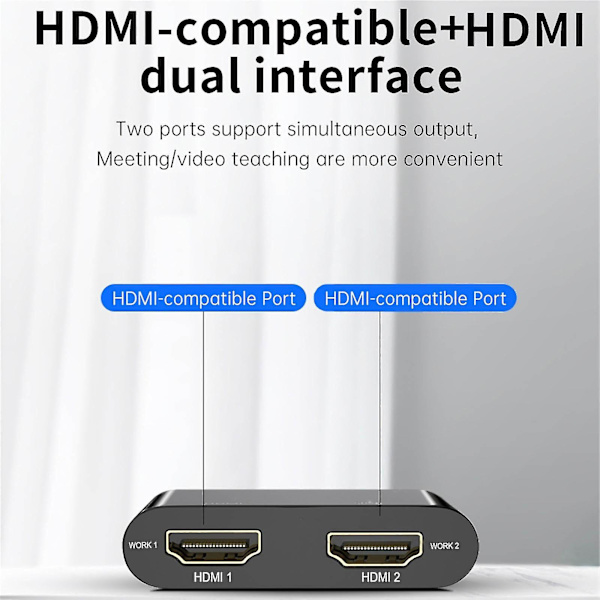 USB 3.0 till Dual HDMI-adapter Extern video Stödjer endast Windows