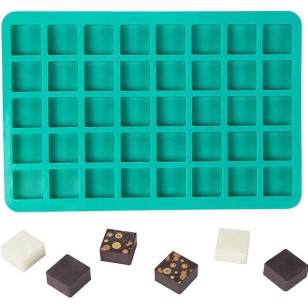 Silikone Slikforme 40-Huls Firkantede Bageforme til Hjemmelavet Karamel, Hårdt Slik, Trøffelchokolade, Keto Fedtbomber, Gelé, Jello