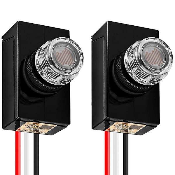 Fotoelektrisk Switch Automatisk Skumring til Fotoelektrisk Sensor, Velegnet til de fleste Hardwirede Udendørs L